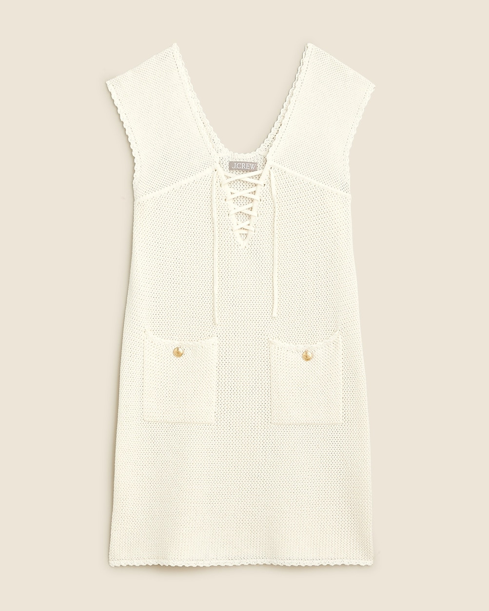 Pointelle lace-up sweater-dress | J. Crew US