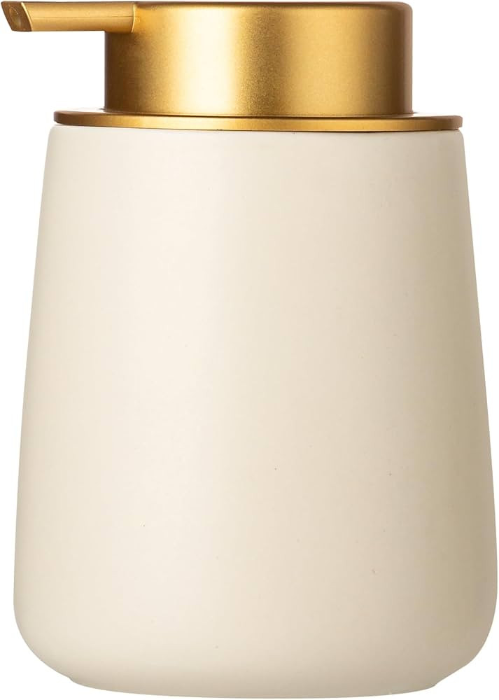 Enra Ceramic Soap Dispenser,12 oz Hand Lotion Dispenser with Gold Pump,Refillable Dish Soap Dispe... | Amazon (US)