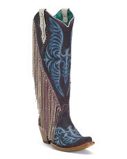 Made In Mexico Suede Embroidery And Fringe Tall Top Western Boots | Women's Shoes | Marshalls | Marshalls