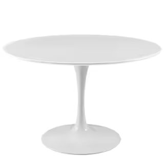 47 in. Lippa in White Round Wood Top Dining Table | The Home Depot