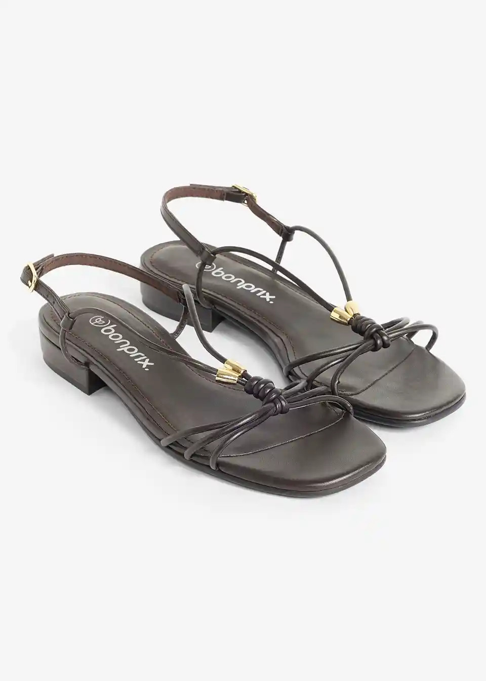 Riemchensandalen mit Metallic-Details | Bonprix DE