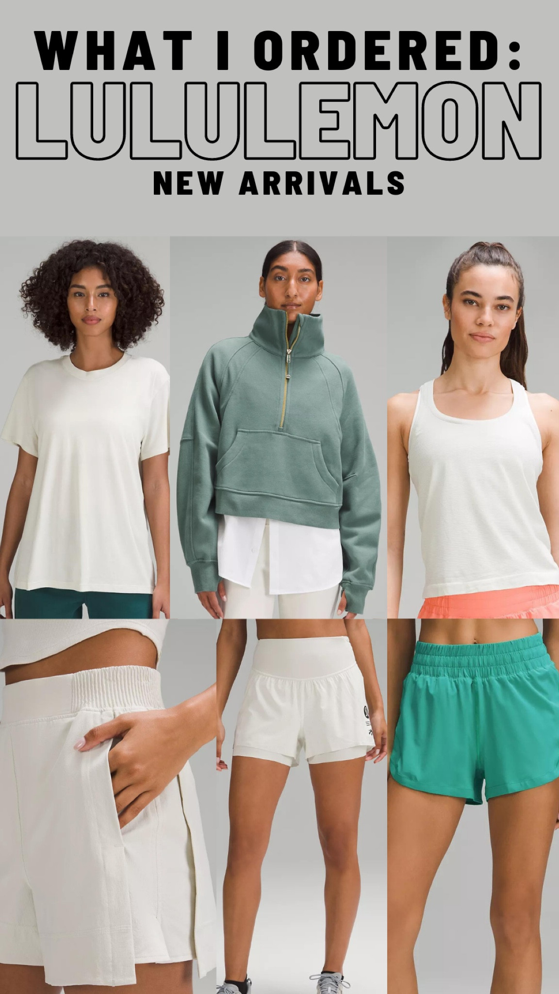 What I ordered from Lululemon’s new arrivals! 

—-

All Yours Tee, Funnel Neck Scuba, Swiftly Tech, Lululemon Shorts, Bone

#LTKFind #LTKunder100 #LTKfit