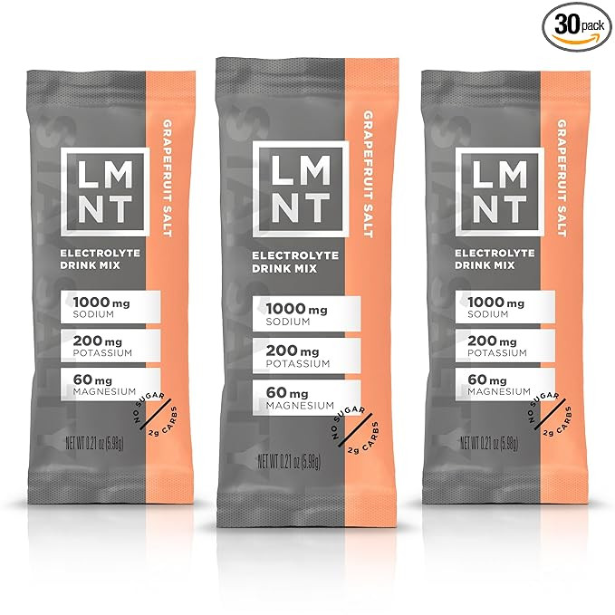LMNT Zero Sugar Electrolytes - Grapefruit Salt | Drink Mix | 30 Count | Amazon (US)
