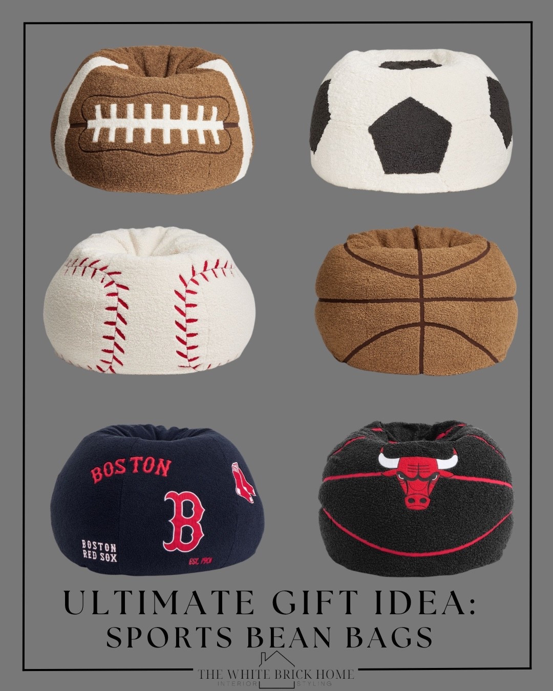 These sports themed bean bags are the perfect way to add a sports theme into a boys bedroom - they are cozy, stylish, and they would make a great gift! 

Boys room, boys bedroom, kids room, kids bedroom, boys room bean bag, boys room decor, boys room ideas, boys room bean bag, bean bag, boys room sports themed, sports themed bedroom, kids bedroom ideas, boys gift ideas, teen boy gift ideas, teen boy bedroom, teen bedroom ideas, boys room decor, boys room chair, sports Bedroom, sports themed room, sports themed decor, boys bedroom ideas, pottery barn teen, basketball bedroom, football bedroom, soccer bedroom, baseball bedroom