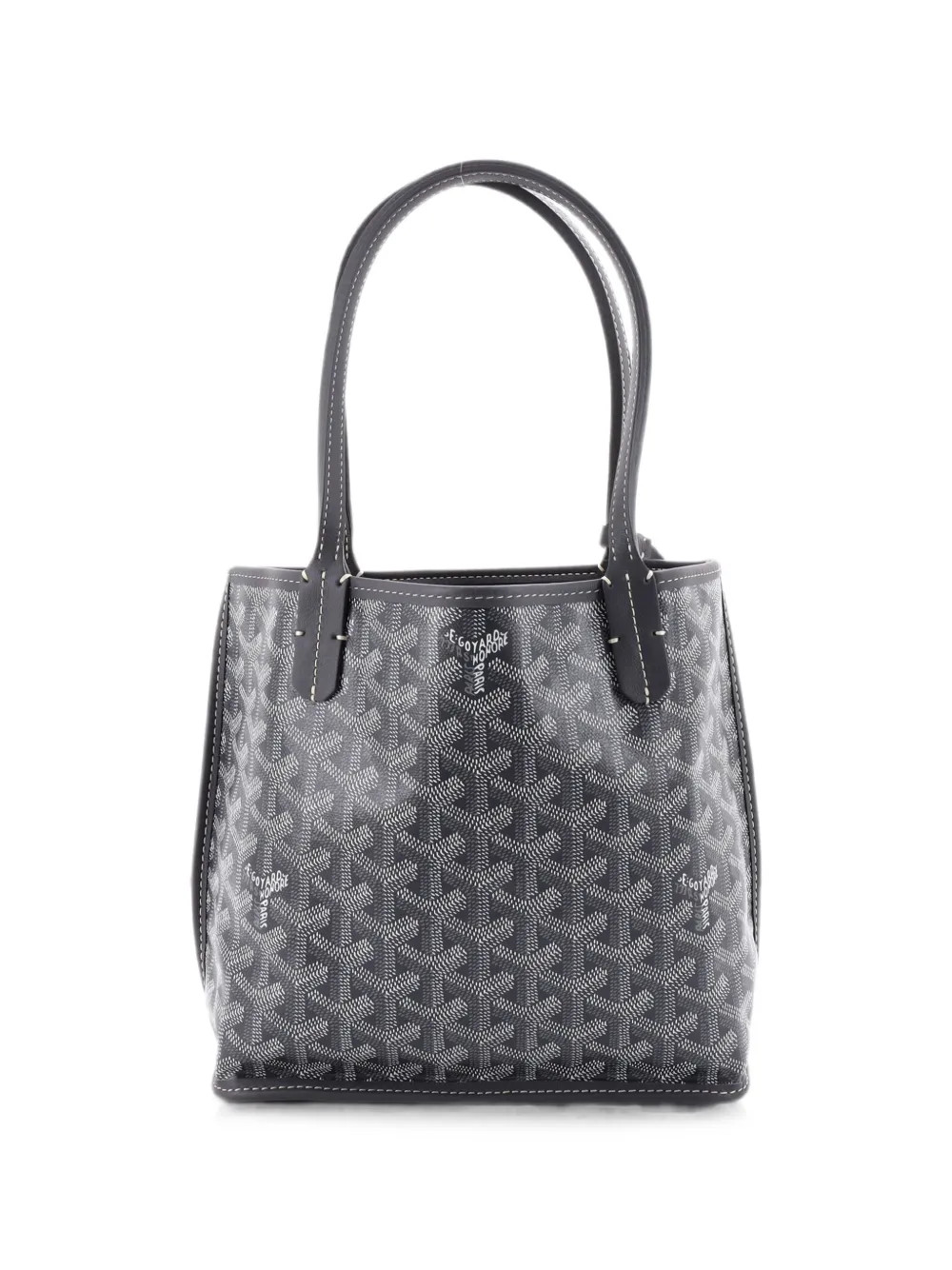 Goyard Pre-Owned Anjou Reversible Tote Coated Canvas Mini satchel - Grey | Farfetch Global