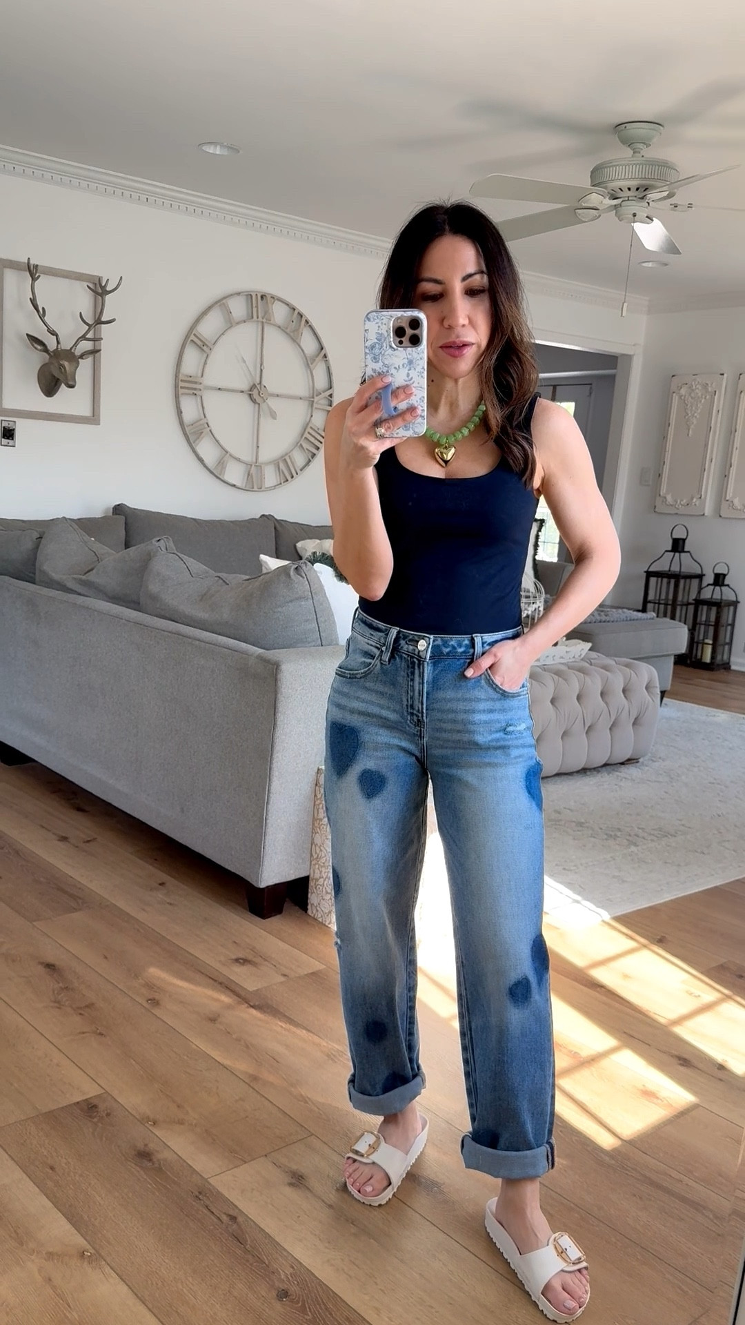 40% off select items at Social Threads. Boyfriend Jeans 25. Tank small petite, sandals TTS.

#LTKPetite #LTKOver40 #LTKSaleAlert