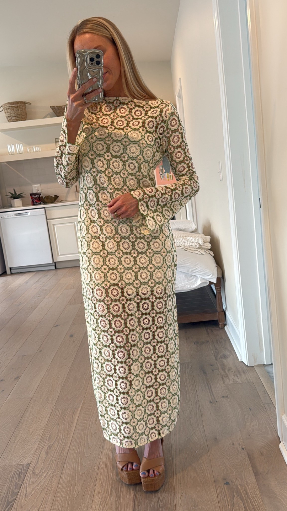 The detail of this crochet dress is amazing.  

Runs true to size

Resort wear / spring break / vacation outfits / 