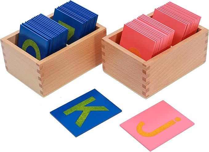Adena Montessori Early Child Development Learning Material Lower and Capital Case Sandpaper Lette... | Amazon (US)