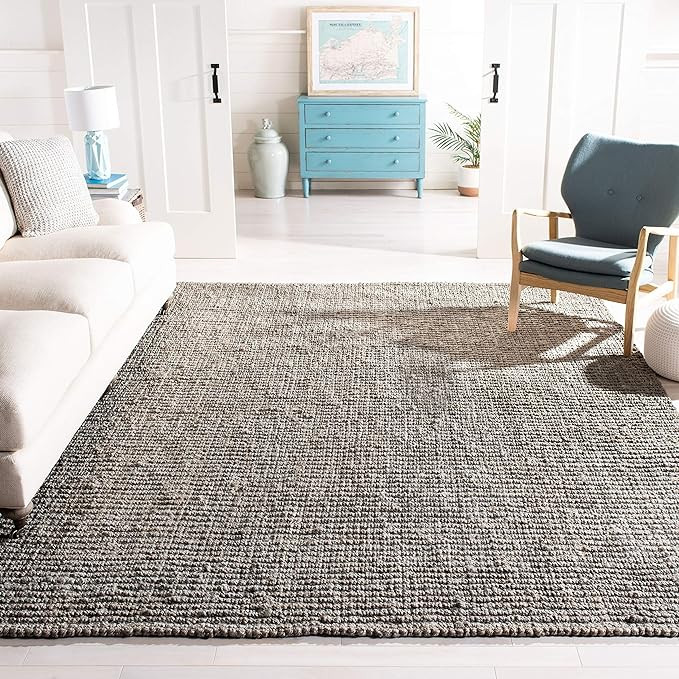 SAFAVIEH Natural Fiber Collection Area Rug - 9' x 12', Light Grey, Handmade Chunky Textured Jute ... | Amazon (US)