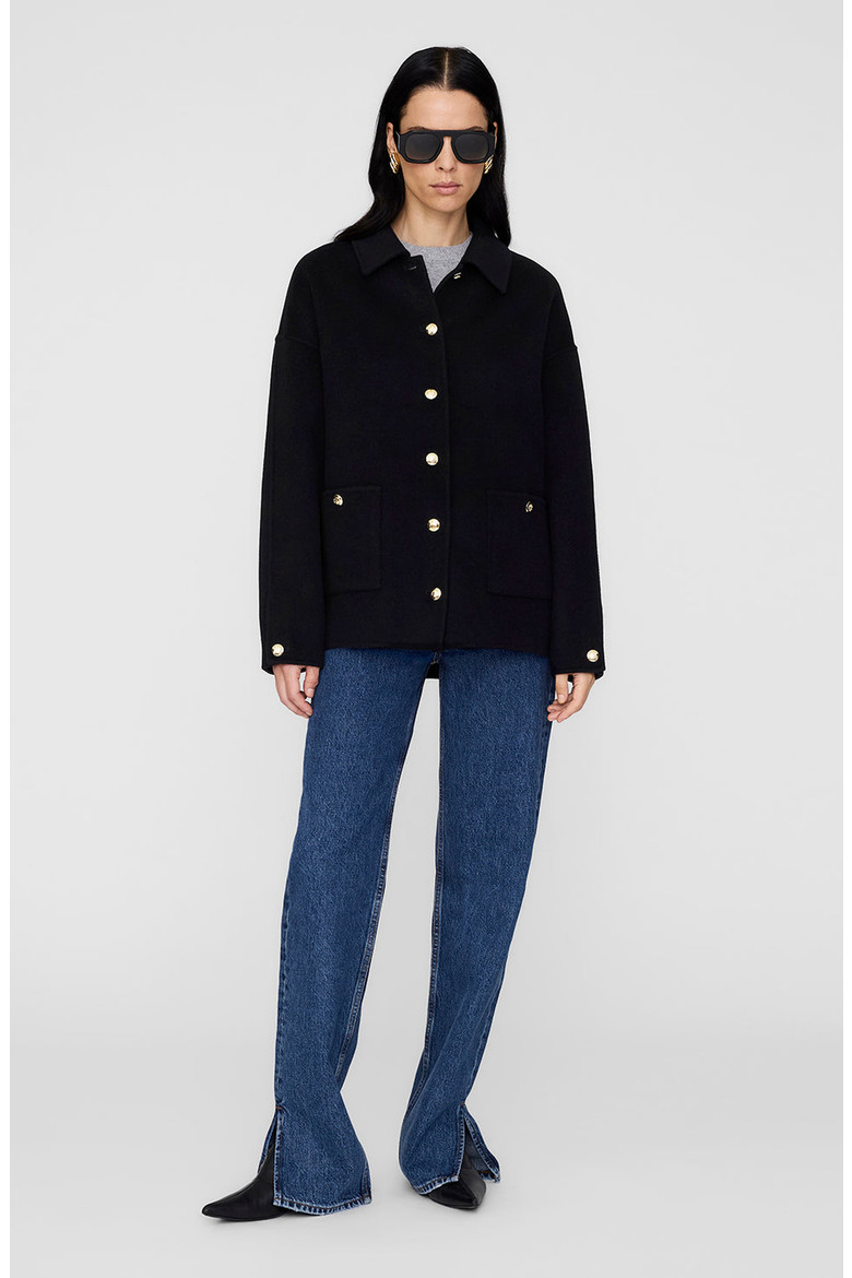 ANINE BING Luca Cashmere Blend Jacket in Camel at Nordstrom, Size Large | Nordstrom