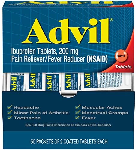 Advil Pain Reliever and Fever Reducer, Pain Relief Medicine with Ibuprofen 200mg for Headache, Backa | Amazon (US)