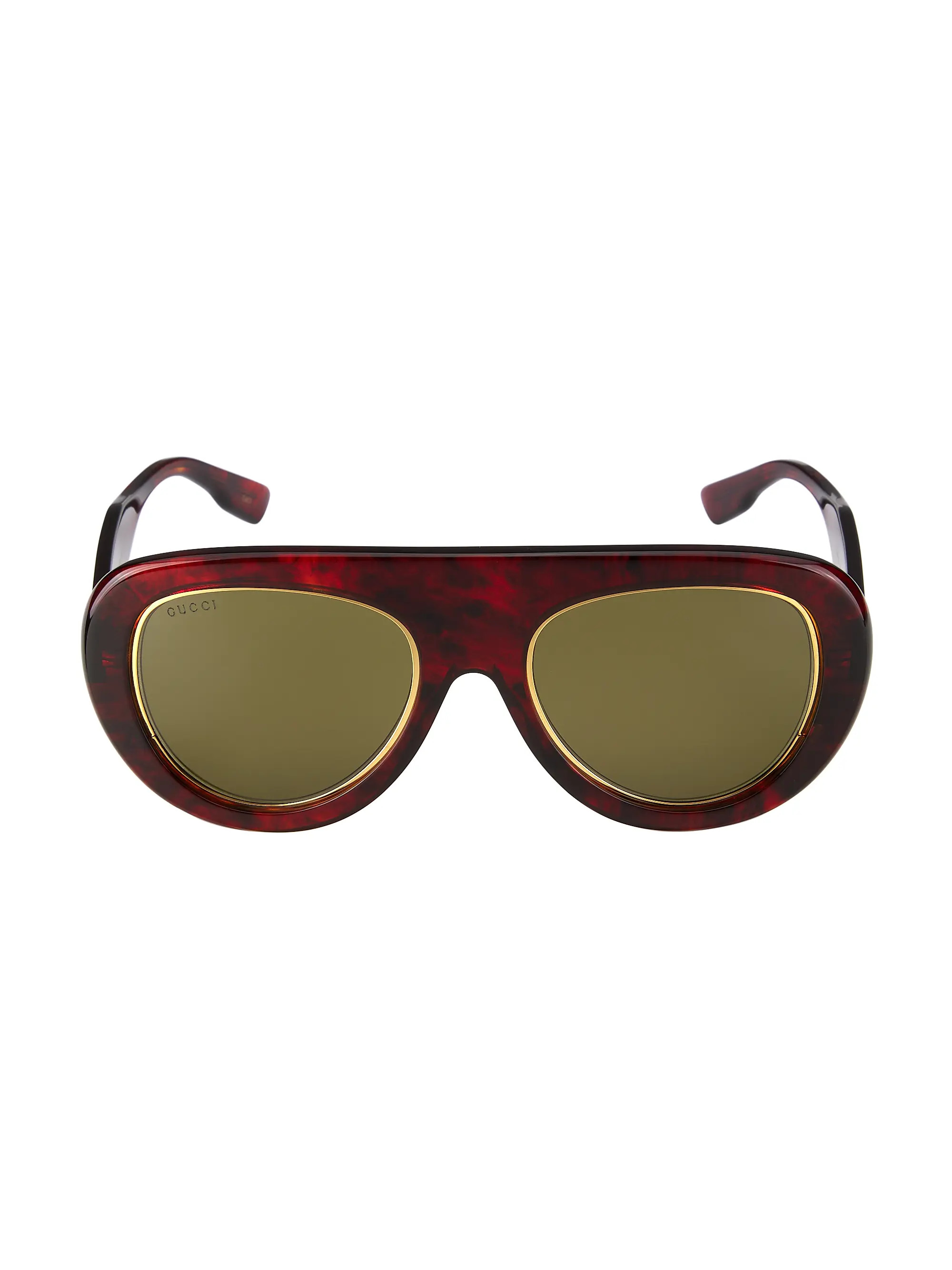 Gucci Logo 54MM Pilot Sunglasses | Saks Fifth Avenue