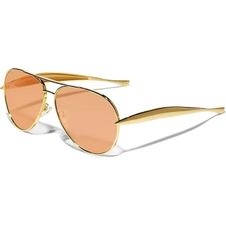 Retro Gold Aviator Sunglasses for Women Men, 2025 Metal Oversized 70s Aviators Sun Glasses | Walmart (US)