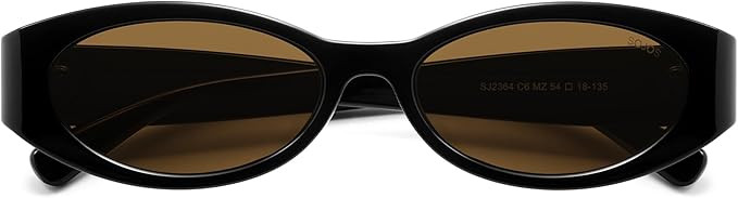 SOJOS Trendy Oval Polarized Sunglasses Womens Retro Narrow Chic Thin Y2k Sunnies SJ2364 | Amazon (US)