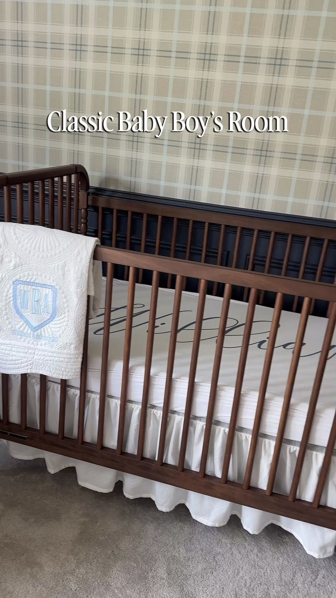 As I rock my 10 month old to sleep, it’s hard to believe we were patiently awaiting his arrival this time last year and finishing the details of his special room! 

P.S. his furniture isn’t pottery barn and cost us under $500 for both pieces 😍 linked for you 

🎨 Wainscotting Paint is Ben Moore “Hale Navy” // Wallpaper from Ballard Designs

#LTKBaby #LTKBump #LTKHome
