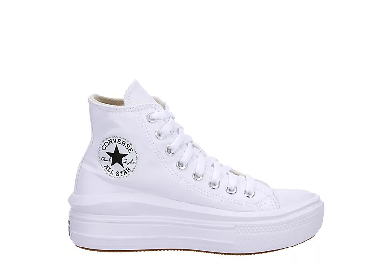 Converse Womens Chuck Taylor All Star Move High Top Sneaker - White | Rack Room Shoes