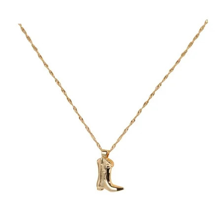 funny gifts Western Cowboy Boots Necklace Mushroom Abstract Face Copper Plated Collarbone Chain Hop  | Walmart (US)