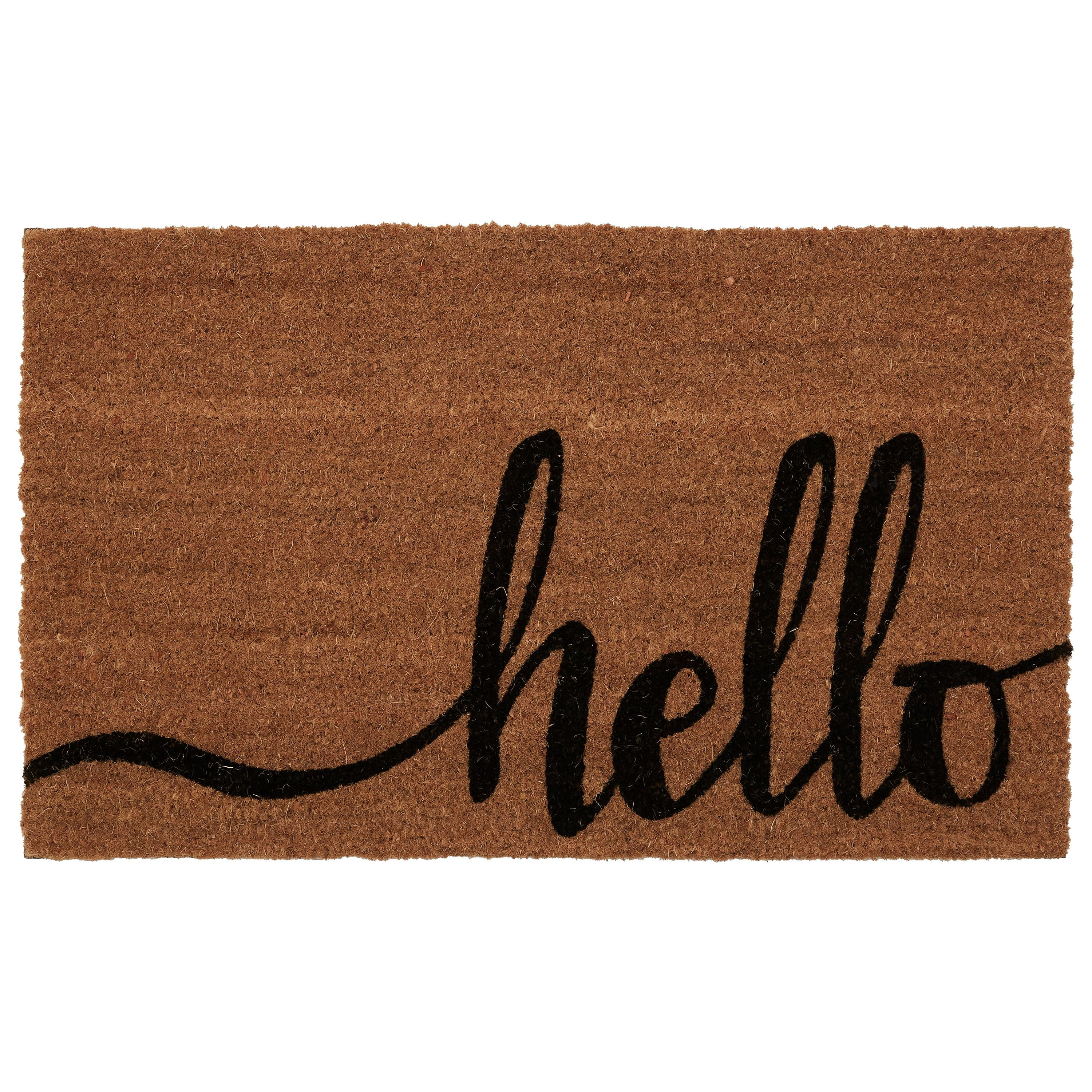 Mainstays Hello Coir Outdoor Mat, 18" x 30" | Walmart (US)