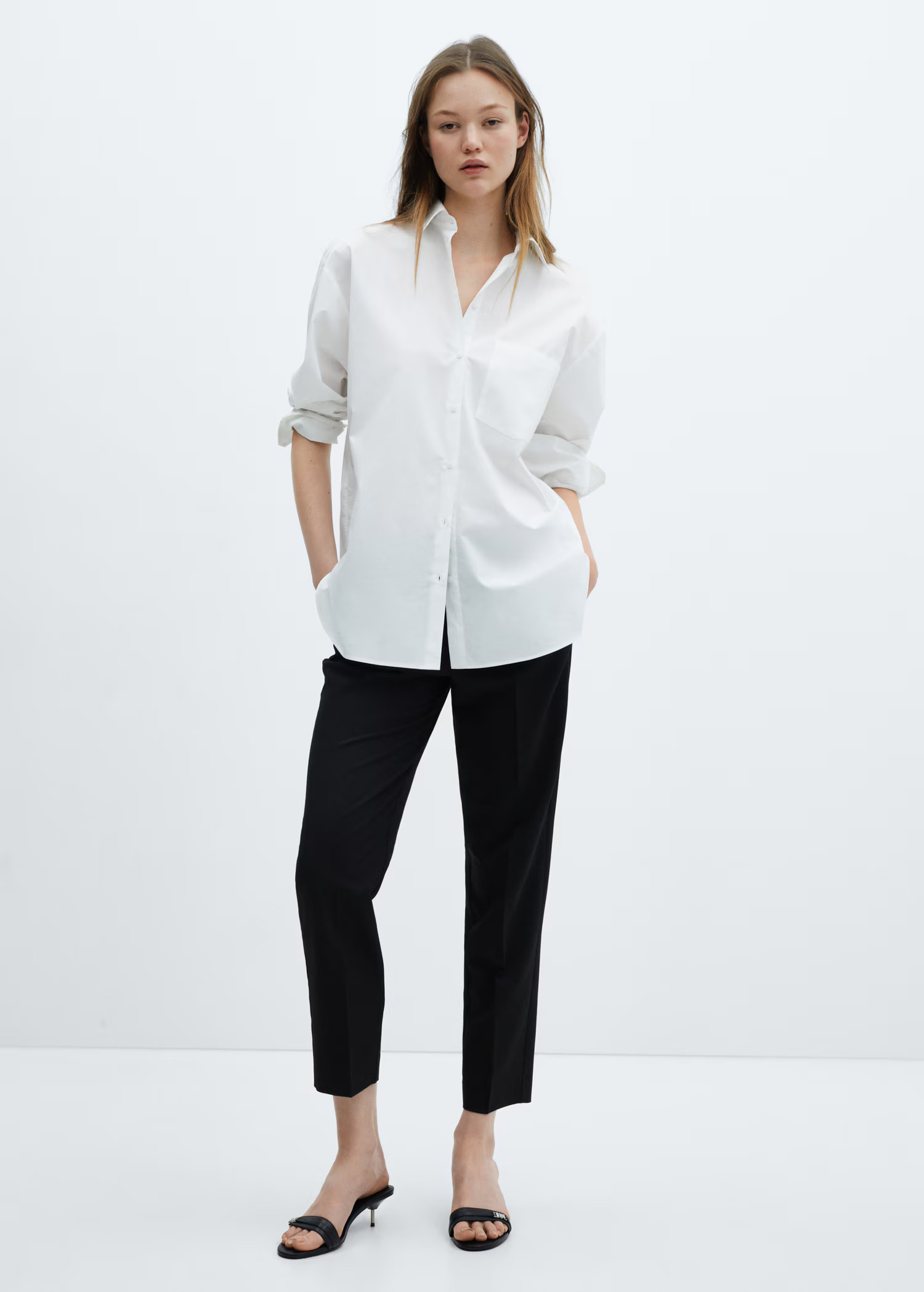 Pocket oversize shirt | MANGO (UK)