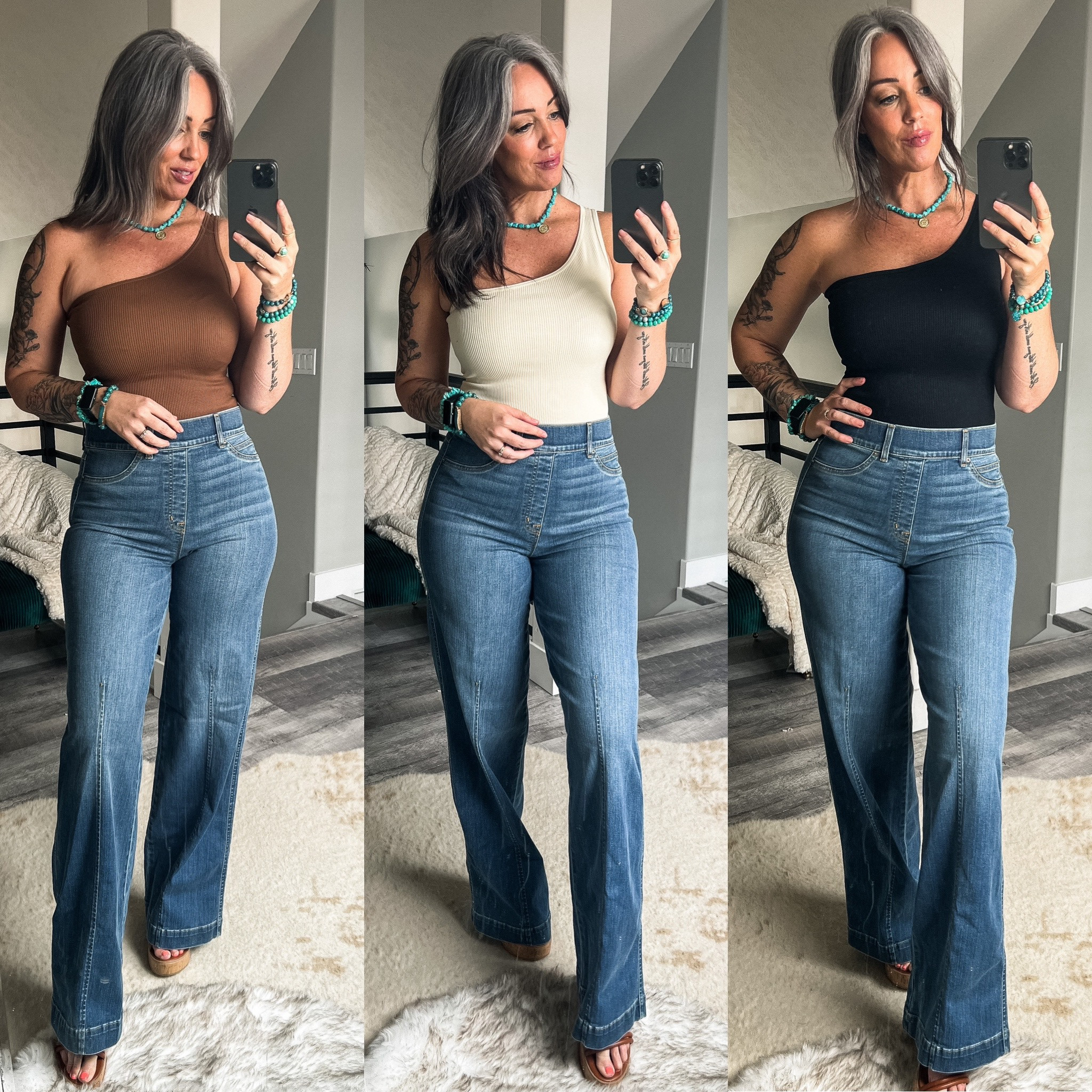 Seamed Front Wide Leg Jeans curated on LTK