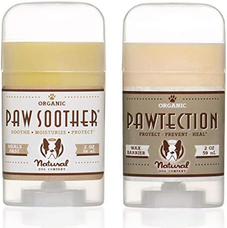 Natural Dog Company PAWDICURE Bundle, Paw Soother + PawTection Dog Paw Balms, Protect and Heal Dr... | Amazon (US)