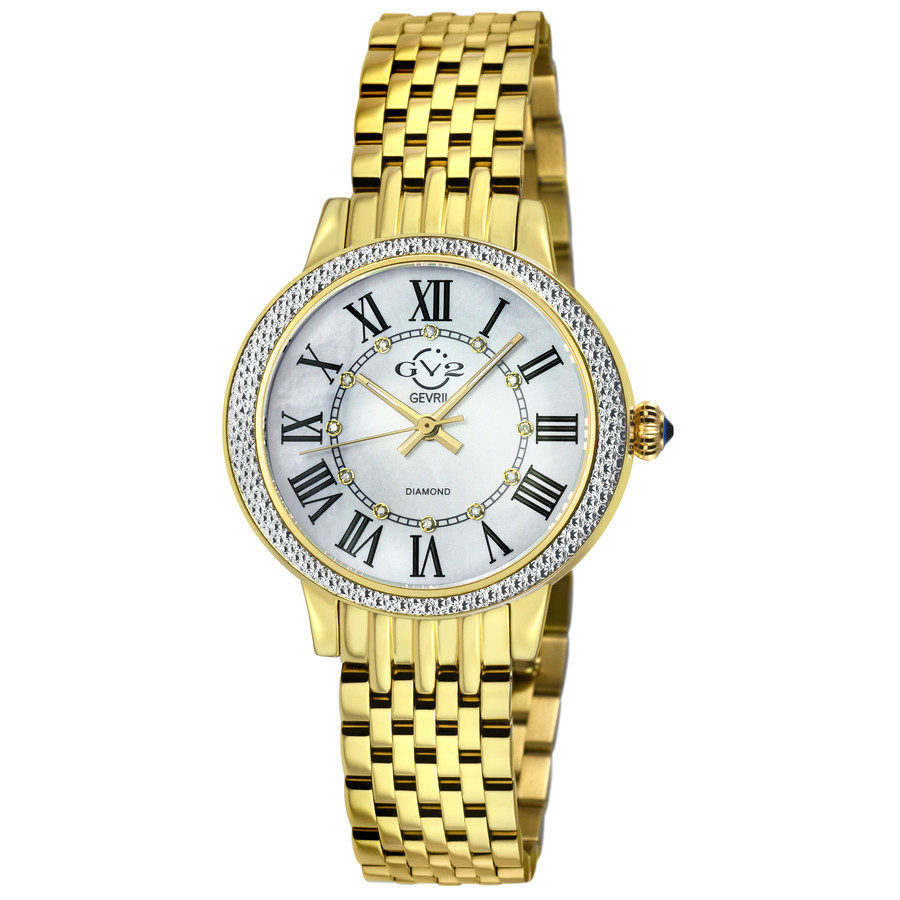 GV2 by Gevril Astor Iii Mother of Pearl Dial Quartz Ladies Watch 9152B | Jomashop.com & JomaDeals.com
