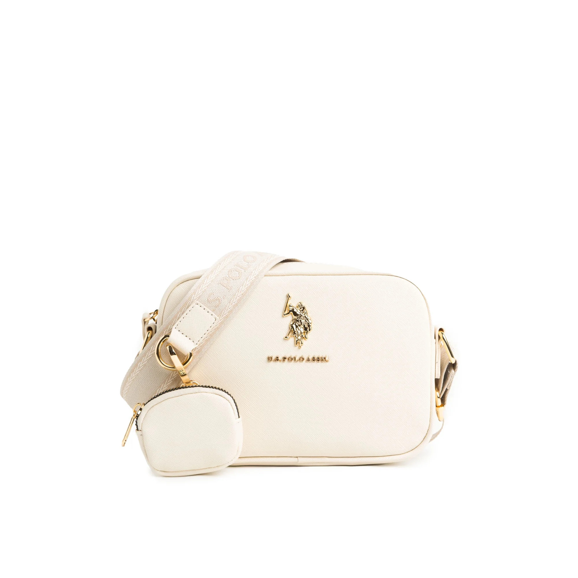 U.S. Polo Assn. Women's Signature Crossbody Bag, Ivory | Walmart (US)