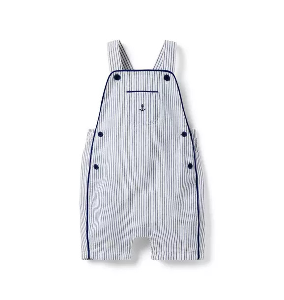 Baby Striped Linen-Cotton Overall | Janie and Jack