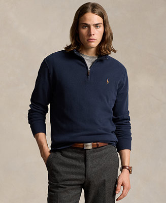 Polo Ralph Lauren Men's Estate-Rib Cotton Quarter-Zip Pullover - Macy's | Macy's