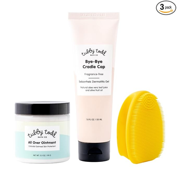 TUBBY TODD Cradle Cap Baby Hair Treatment Kit - Includes Bye-Bye Cradle Cap Gel, Cradle Cap Silic... | Amazon (US)