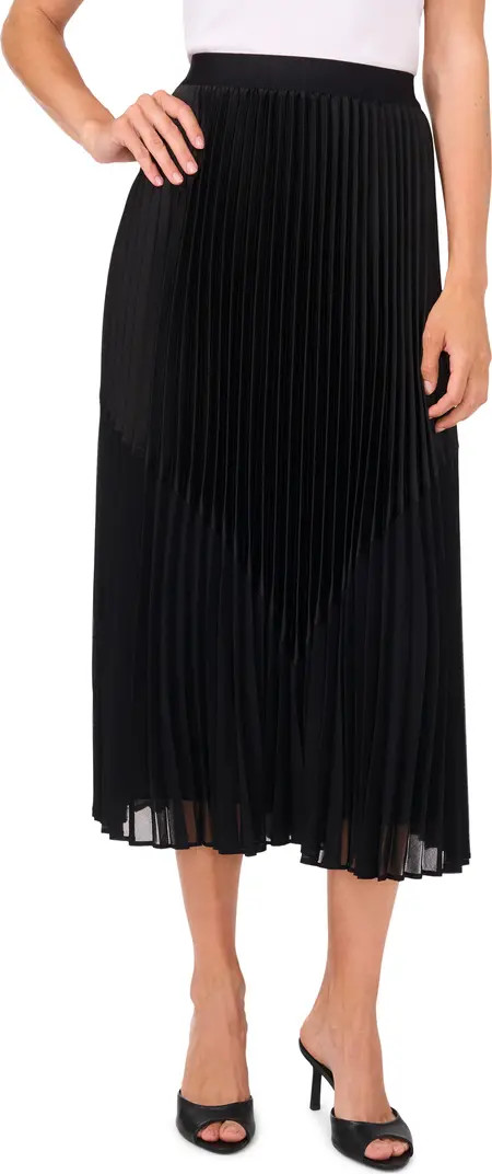Pleated Mixed Media Skirt | Nordstrom