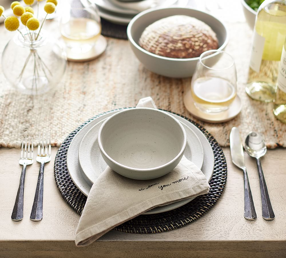 Tava Handwoven Rattan Round Placemat | Pottery Barn (US)