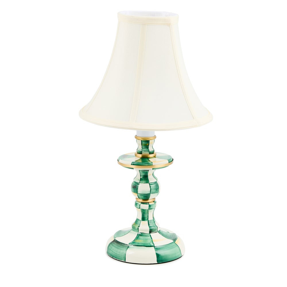 Emerald Check Candlestick Lamp | MacKenzie-Childs