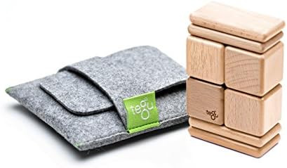 8 Piece Tegu Pocket Pouch Magnetic Wooden Block Set, Natural | Amazon (US)