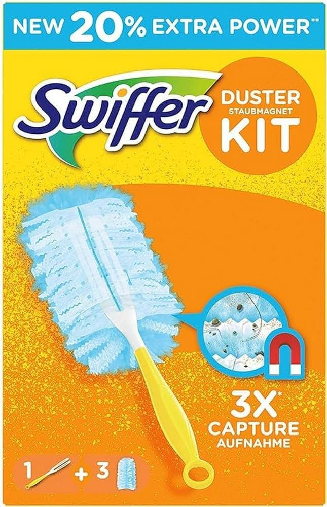 Swiffer Microfibre dust Cleaner Set, 1 Handle and 3 Replacement Pads (Pack of 1x1 Piece) | Amazon (US)