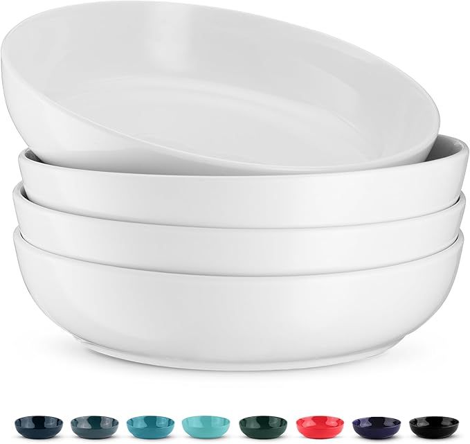 KooK Pasta Bowl, Salad Bowls, Bowls, Serving Bowls, Soup, Ceramic, Large Capacity, Microwave & Di... | Amazon (US)