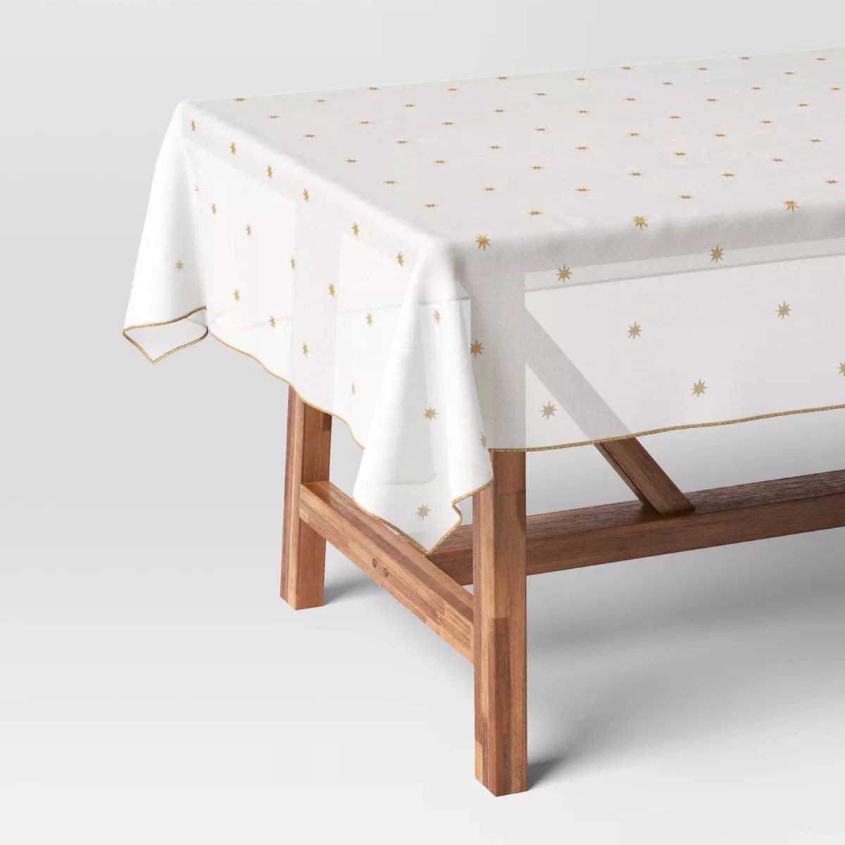 84"x60" Stars Tablecloth Off-White - Threshold™ | Target
