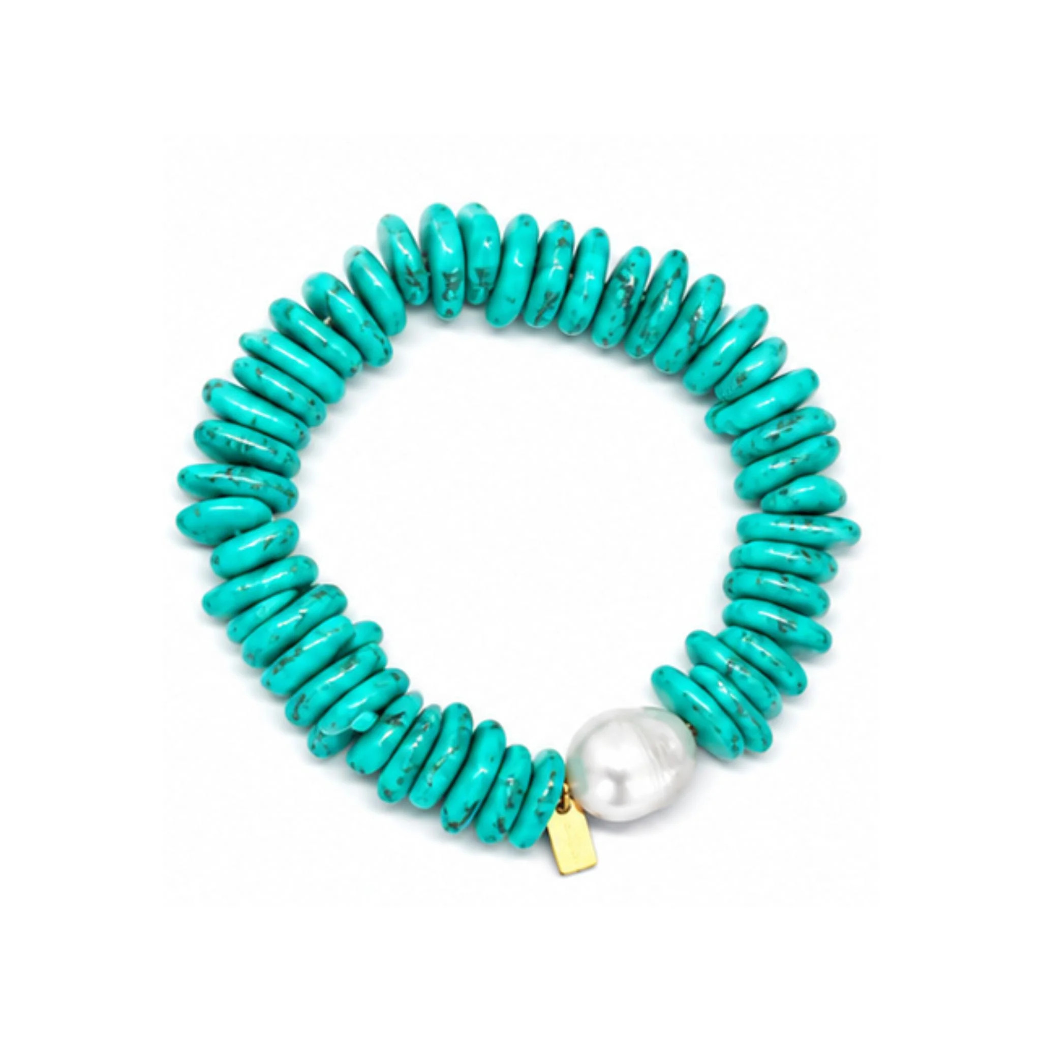 Pebble Beach Beaded Bracelet - Green Turquoise | Christina Greene LLC