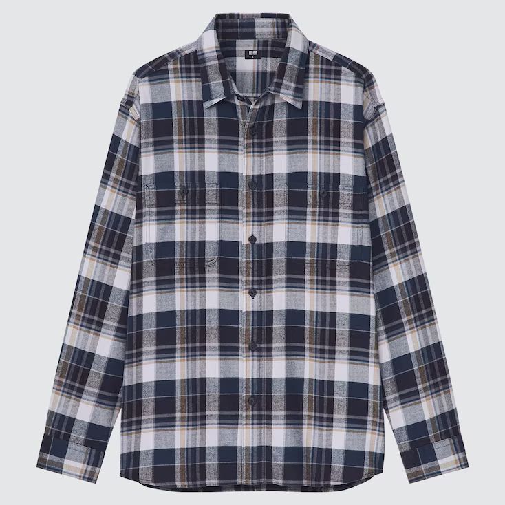 FLANNEL CHECKED LONG-SLEEVE SHIRT | UNIQLO (US)
