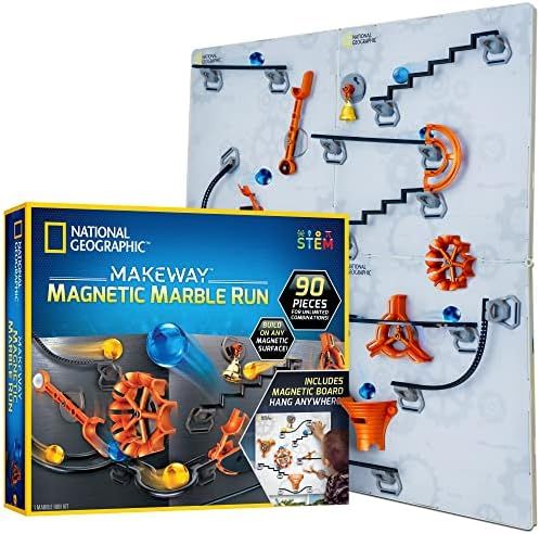 NATIONAL GEOGRAPHIC Magnetic Marble Run - 90-Piece STEM Building Set for Kids & Adults with Magne... | Amazon (US)