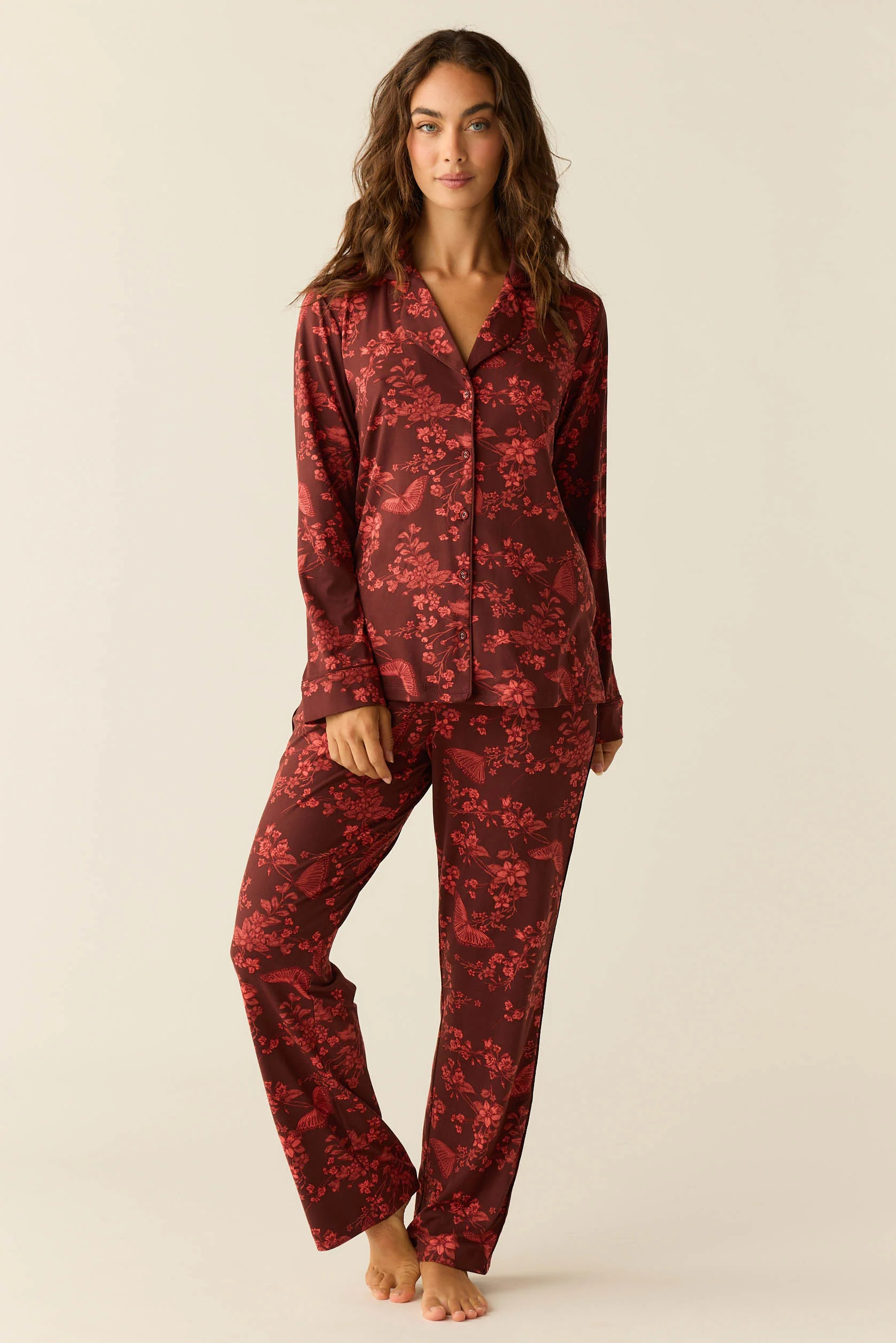 Winter Cloud Jersey PJ Set in Botanical | MASONgrey