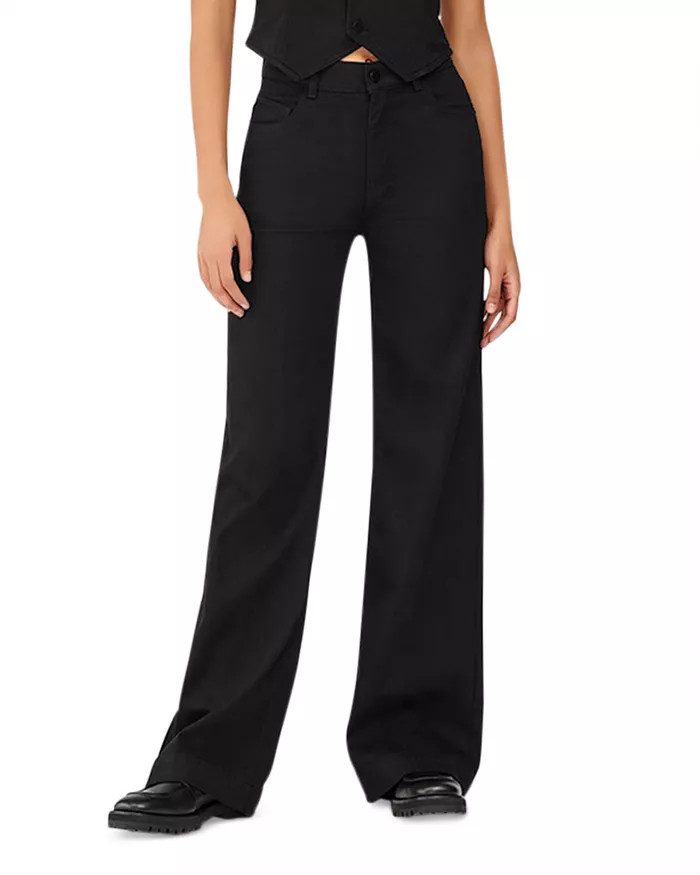 Hepburn High Rise Wide Leg Vintage Jeans in Raven | Bloomingdale's (US)