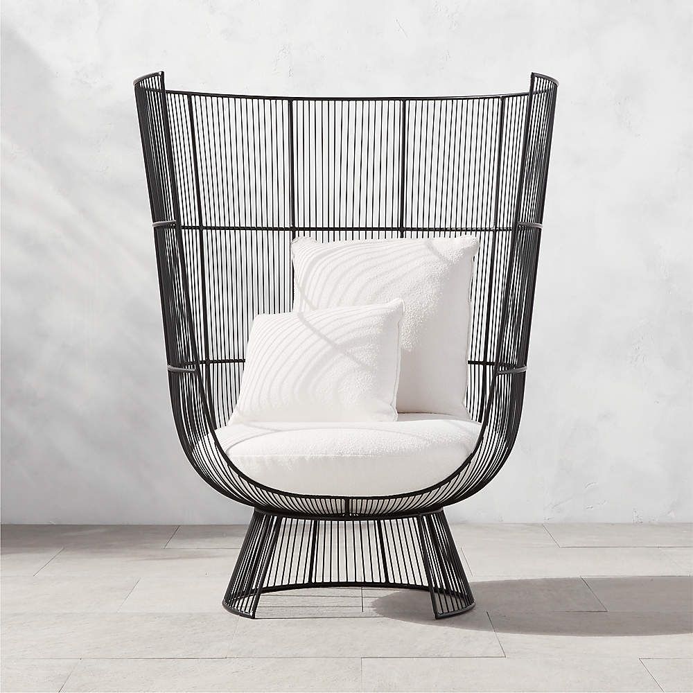 Raine Outdoor Lounge Chair with Boucle Sunbrella Cushions | CB2 | CB2