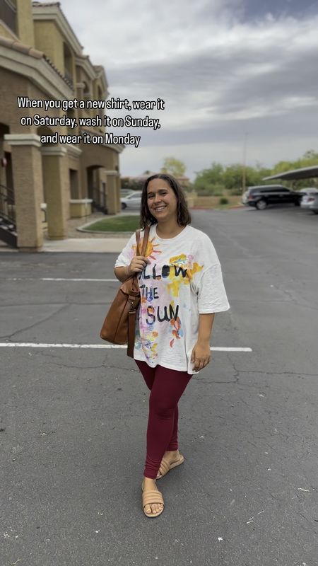 Sometimes, you need that extra bit of comfort to brighten up your mood, and this shirt does just that. Plus, it's so versatile and cute, I just can't resist putting it on again and again! 🌻

#LTKActive #LTKFindsUnder50 #LTKVideo