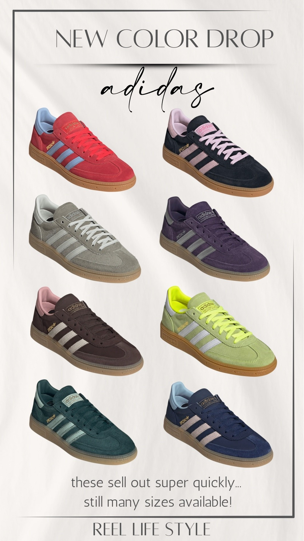 Tons of new colors of the adidas handball special just dropped with lots of sizes available!  Click on the first shoe on my list and it will take you to all the different colors. Such a great gift idea to buy now and save them for the holidays!  

🍂 Fall sneakers season is here and I’ve found the best sneakers for fall — the Adidas Samba Special 😍. These casual sneakers are the perfect finishing touch to any fall outfit and I am truly obsessed.

The cocoa brown suede with cream details + cream laces (it also comes with matching brown laces!) makes this pair the ultimate neutral sneaker for fall and winter. They’re so versatile — you can wear them on repeat with jeans, trousers, or even casual dresses for that effortless fall style.

✅ True to size — I grabbed my usual 7.5 and the fit is perfect.
✨ Comfortable, chic, and timeless — the best fall sneakers to add to your closet right now.

Shop my fall style sneaker pick through my LTK 🤎👟



#LTKGiftGuide #LTKShoeCrush #LTKSeasonal