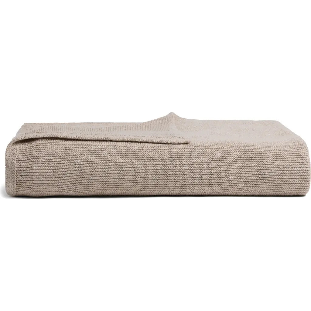 Parachute Soft Spun Cotton Blend Knit Throw Blanket in Natural at Nordstrom | Nordstrom