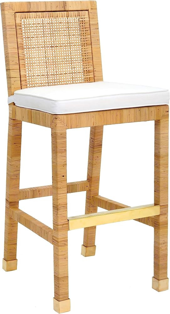 Tov Furniture Amara Rattan Bar Stool | Amazon (US)