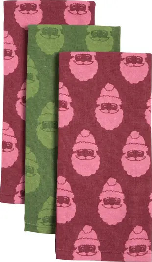 ENVOGUE Holiday Santa Faces Dish Towels - Set of 3 | Nordstromrack | Nordstrom Rack