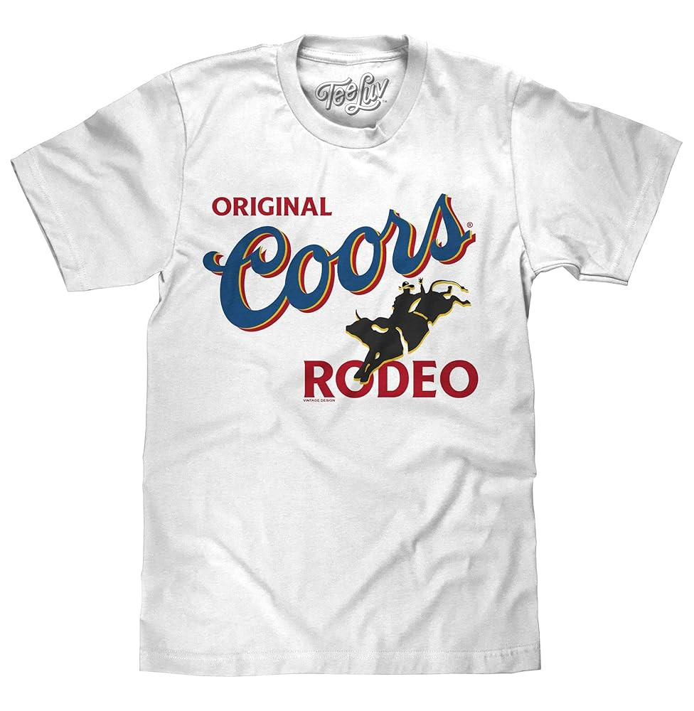 Tee Luv Men's Coors Original Rodeo Beer Shirt | Amazon (US)