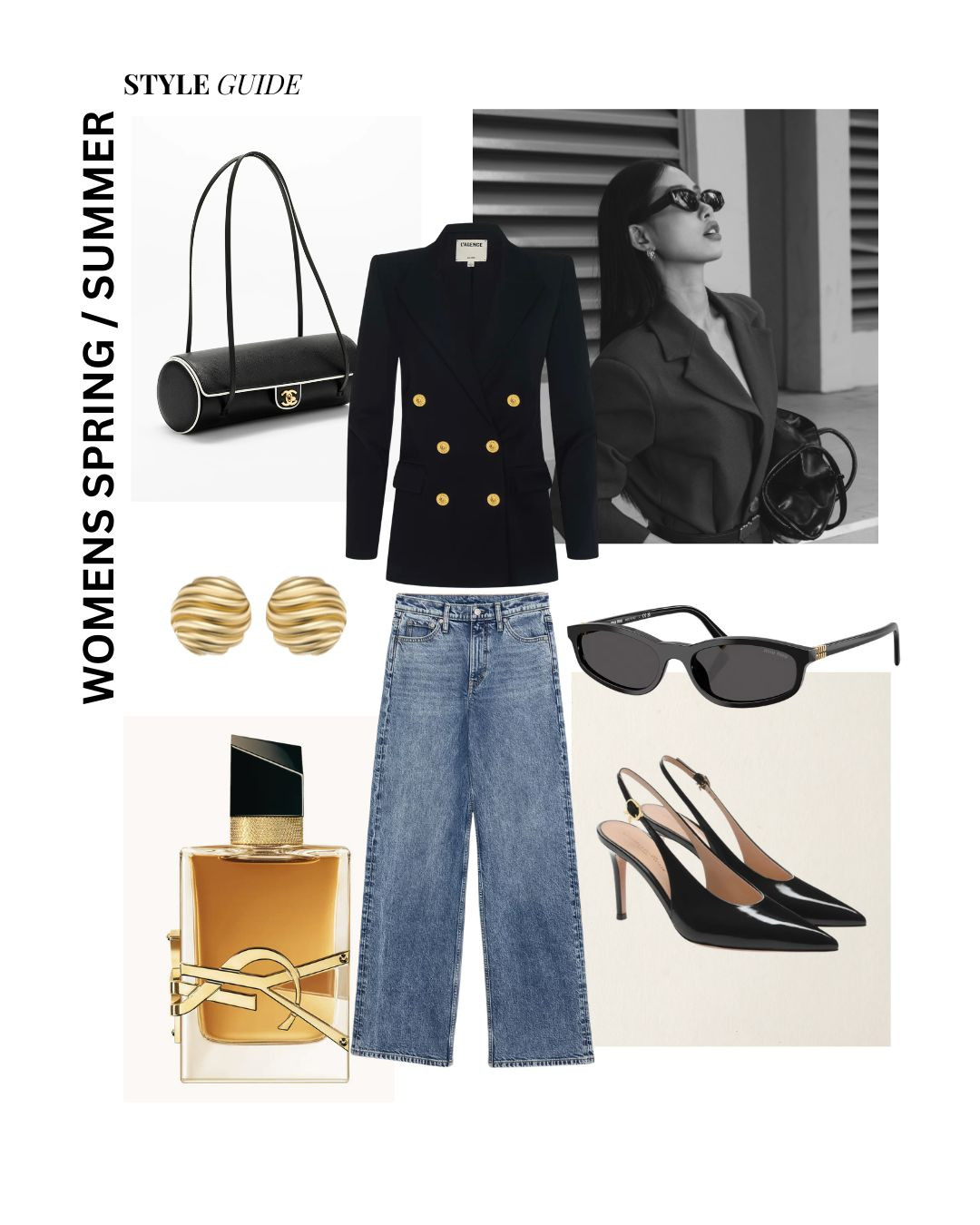 Women's Spring/Summer Style Guide The Power Play Edit

#WomensFashion #WomensStyleGuide #SpringSummer2026 #PowerDressing #WomensOOTD #BlackBlazer #DoubleBreastedBlazer #WideLegJeans #SlingbackHeels #ChanelBag #YSL #LibreYSL #GoldEarrings #OvalSunglasses #ChicStyle #ElevatedCasual #FrenchGirlStyle #StyleInspo #FashionForWomen #BossLady 

 #LTKootd #LTKBeauty